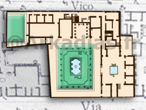 Plan maison de Meleagre Pompei
