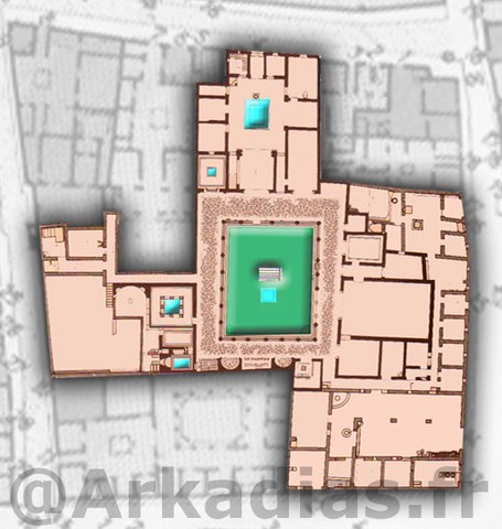 Plan Maison de Menandre à Pompei