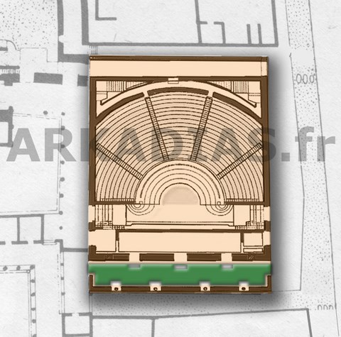 Plan du Theatre Odeion à Pompei