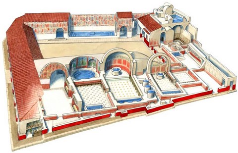 Plan des Thermes à Pompei